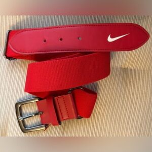 Nike Baseball Red Boys or men’s Webbed Belt with Swoosh fully adjustable